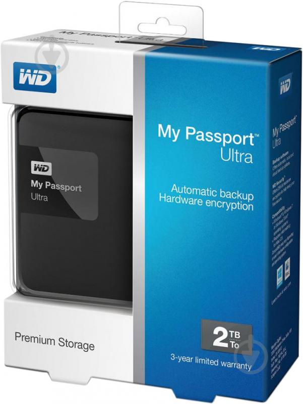 Зовнішній жорсткий диск Western Digital My Passport Ultra Classic 2 ТБ 2,5" USB 3.0 (WDBBKD0020BBK-EESN) black - фото 6