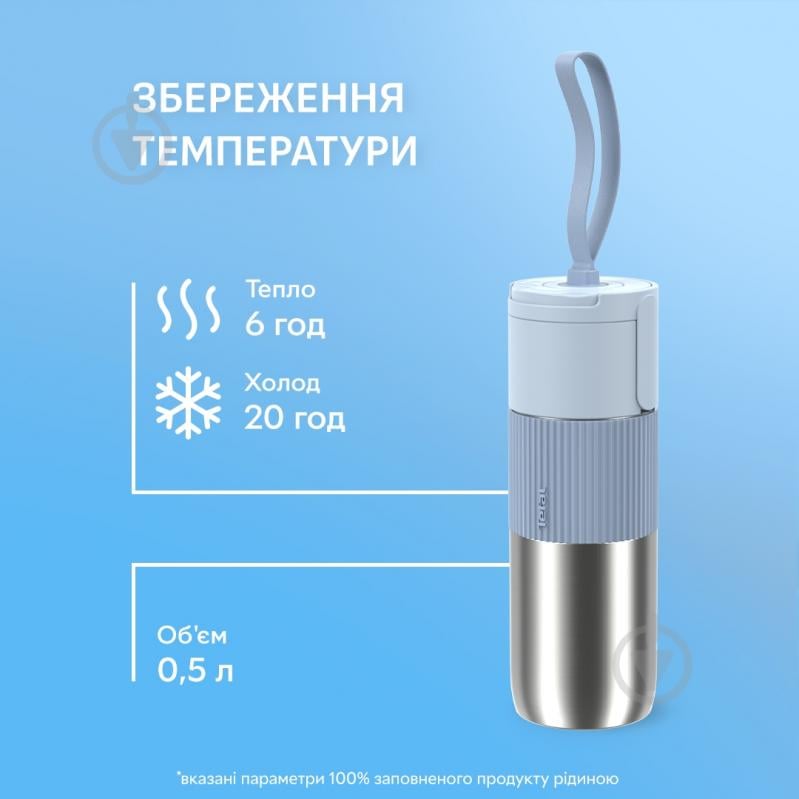 Термочашка Tefal BeYou Flip Mug 0.5 л N2191010 - фото 3
