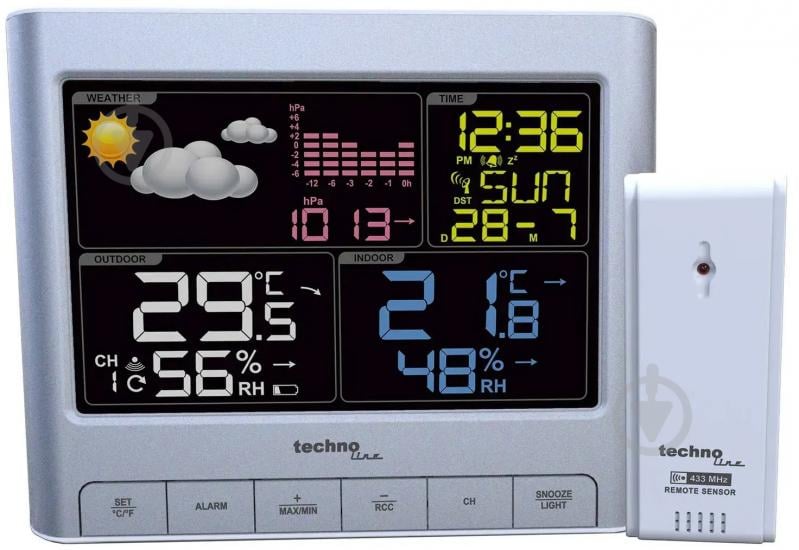 Метеостанция Technoline WS6449 Silver - фото 2