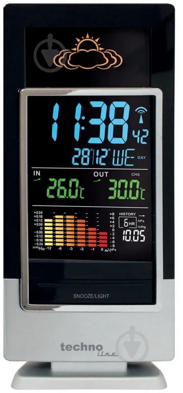 Метеостанция Technoline WS6502 Black/Silver - фото 1