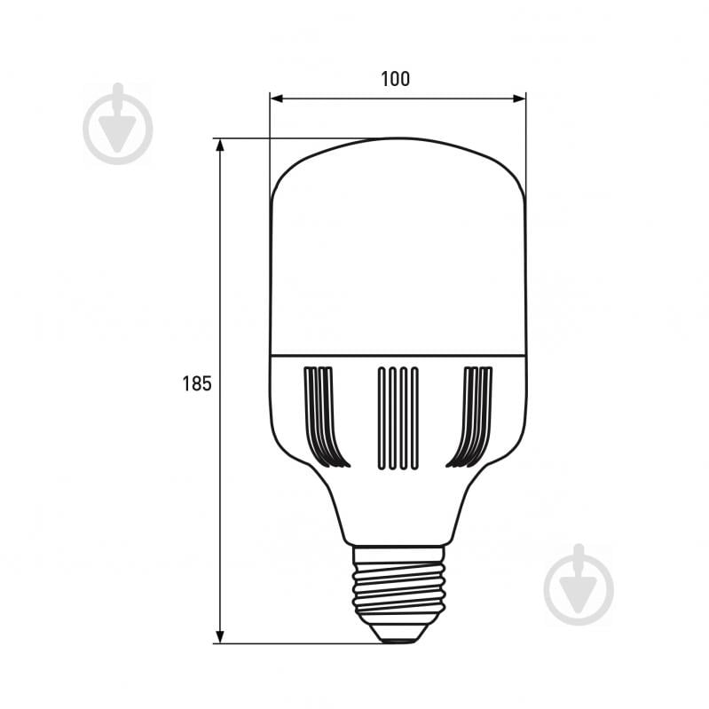 Лампа світлодіодна Eurolamp Plastic 30 Вт T120 матова E27 220 В 6500 К - фото 3