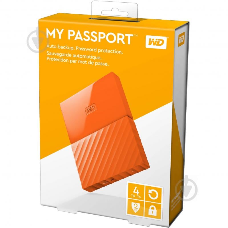 Внешний жесткий диск Western Digital My Passport 4 ТБ 2,5" USB 3.0 (WDBYFT0040BOR-WESN) orange - фото 9