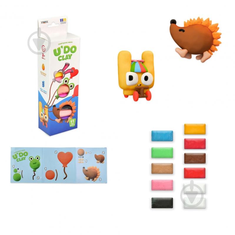 Маса для ліплення Strateg U'DO Clay 11 шт. 30842 - фото 4 Маса для ліплення Strateg U'DO Clay 11 шт. 30842 - фото 4