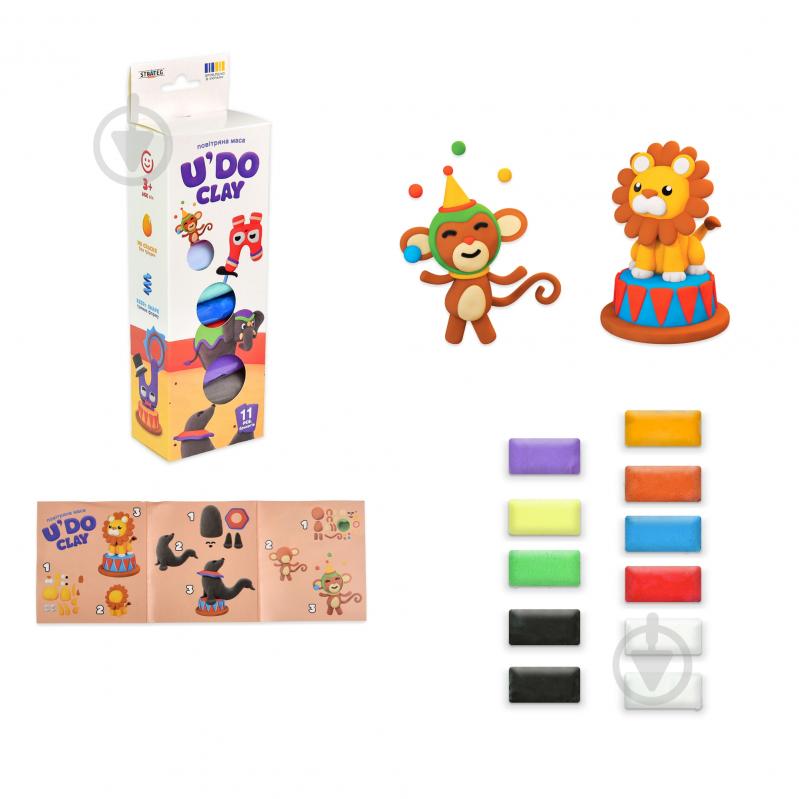 Маса для ліплення Strateg U'DO Clay 11 шт. 30842 - фото 2 Маса для ліплення Strateg U'DO Clay 11 шт. 30842 - фото 2