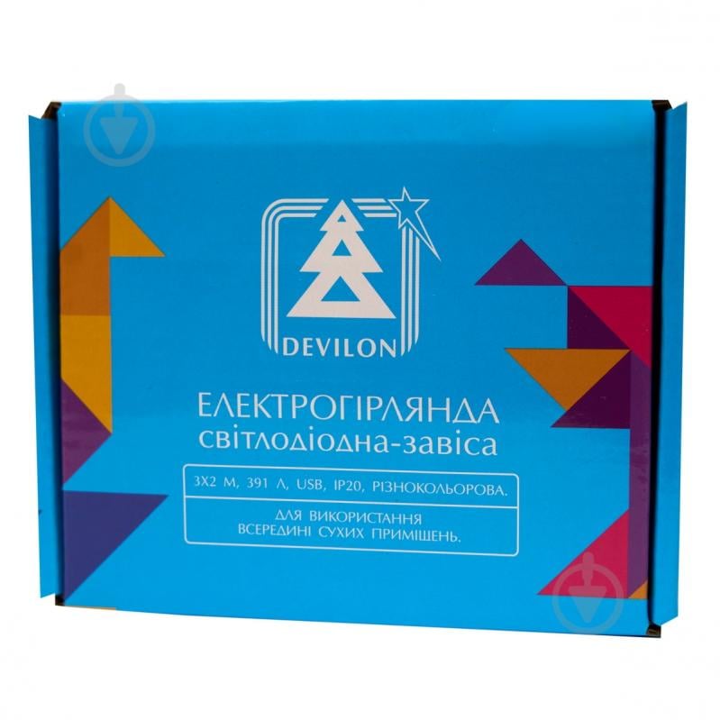 Электрогирлянда светодиодная Девилон Занавес светодиодная (LED) 300 ламп (720971) - фото 5 Электрогирлянда светодиодная Девилон Занавес светодиодная (LED) 300 ламп (720971) - фото 5