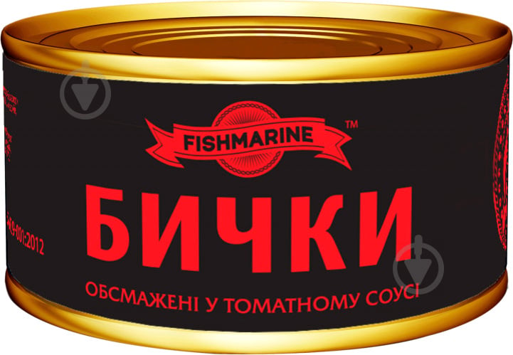 Консерва Fishmarine бычки обжаренные в томатном соусе № 3 240 г - фото 1