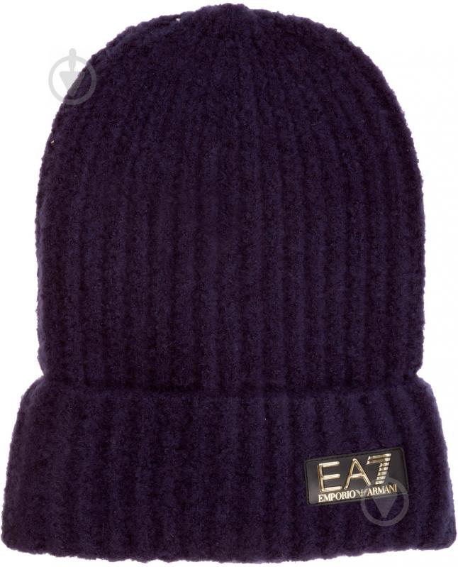 Шапка EA7 Knitted Beanie Hat 275955-0A118-02836 р.L фіолетовий - фото 1