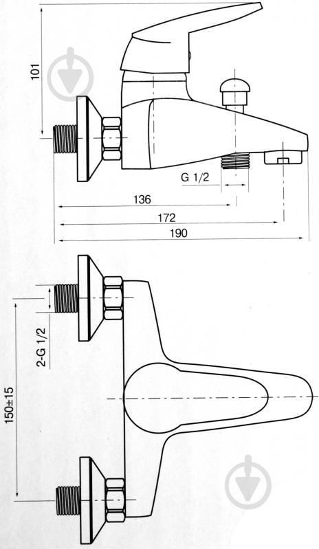 Смеситель для ванны Koller Pool Integro NT0100 - фото 4
