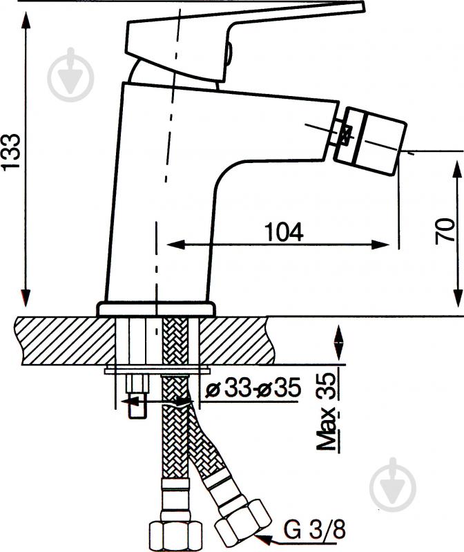 Смеситель для биде Koller Pool Kvadro KR0300 - фото 4