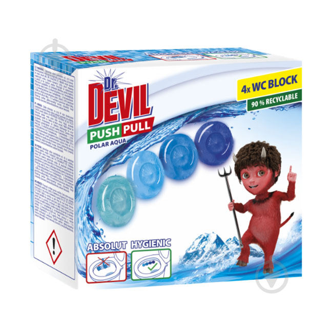 Гель Dr.Devil PUSH PULL Polar aqua 4х20 г 0,08 л - фото 1