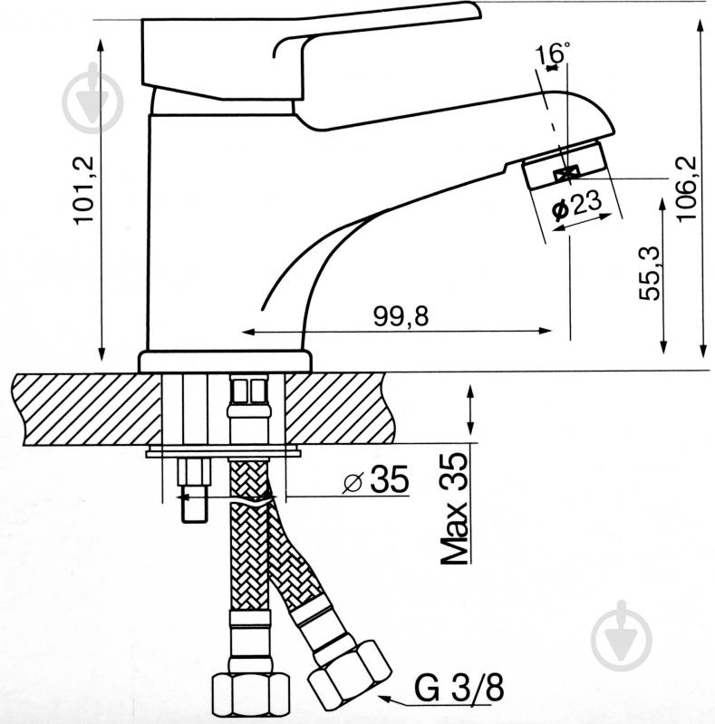 Смеситель для умывальника Koller Pool Round RN0200 - фото 4