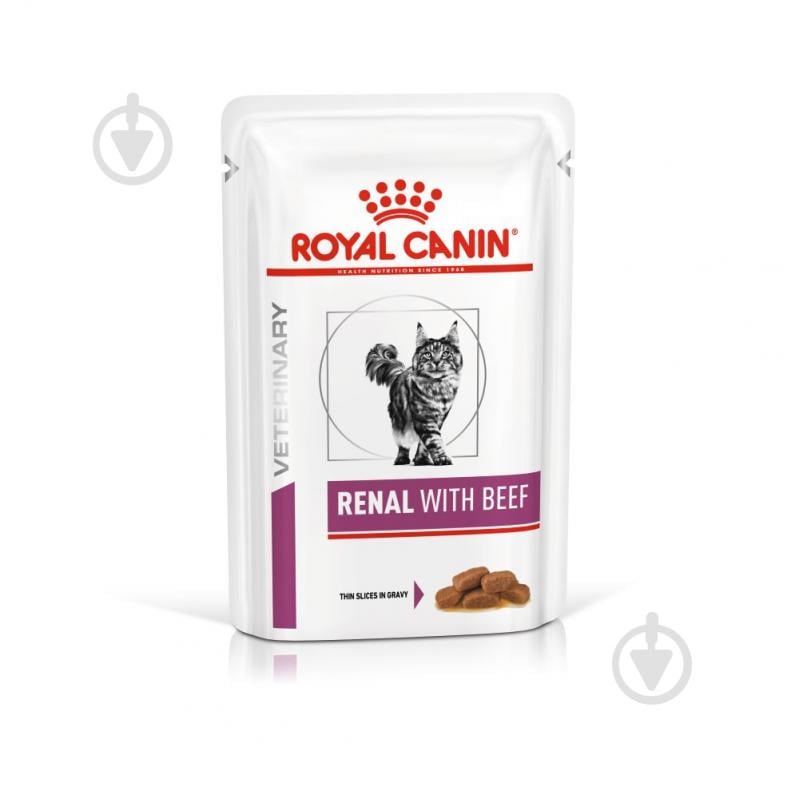 Консерва для котів із захворюваннями нирок Royal Canin V.D. Renal Beef 85 г - фото 1