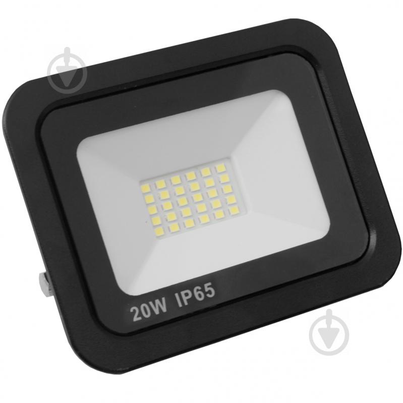 Прожектор Eurolamp 6000 K 20 Вт IP65 чорний LED-FL-20/6(black) - фото 2