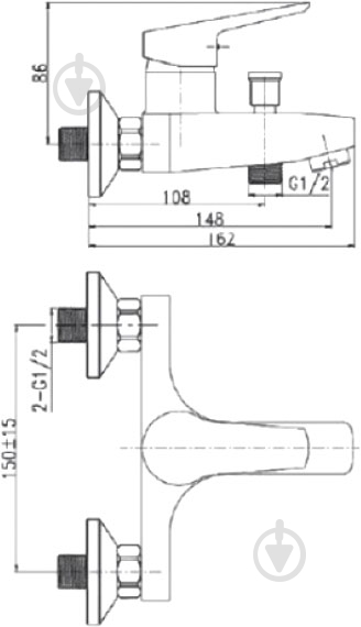 Смеситель для ванны Koller Pool Twin TN0100 - фото 4