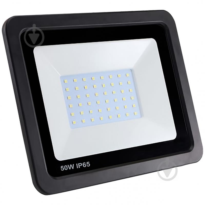 Прожектор Eurolamp 6000 K 50 Вт IP65 чорний LED-FL-50/6(black) - фото 2