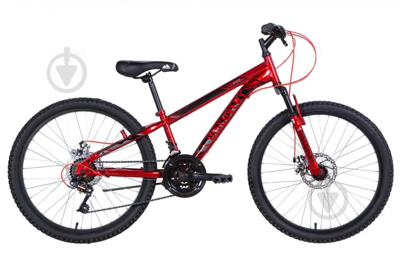 Велосипед Discovery 24" 11.5"(29 см) RIDER OPS-DIS-24-260 серебряно-оранжевый - фото 1