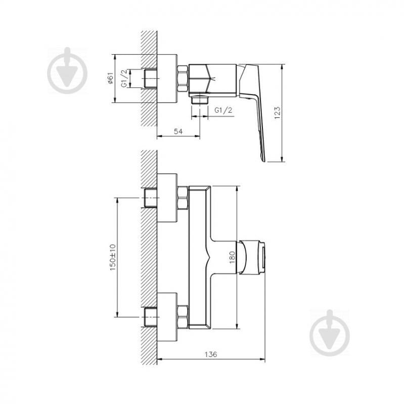 Змішувач для душу Koller Pool Grace GR0450 - фото 2