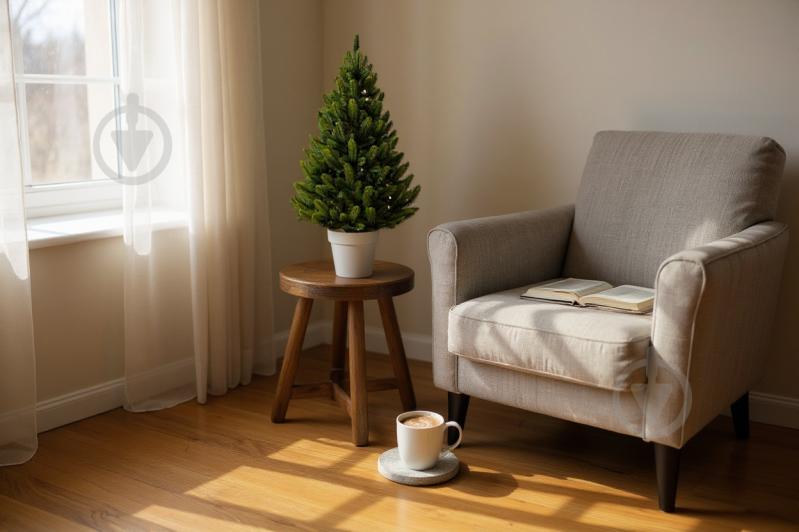 Штучна ялинка Лапландська 0,9 м Весняна в горщику зеленийSiga Group - фото 3