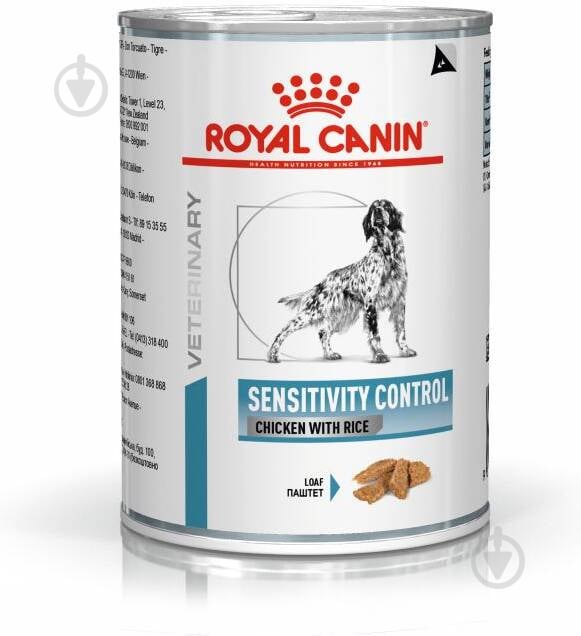 Корм влажный для взрослых собак с пищевой аллергией для всех пород Royal Canin V.D. Sensitivity Control (паштет) 420 г - фото 1