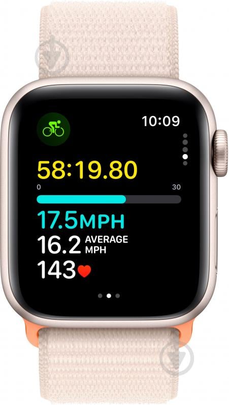 Смарт-часы Apple Watch SE 2023 GPS 40mm Starlight Aluminium Case with Starlight Sport Loop (MR9W3QP/A) - фото 6