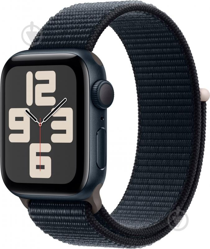 Смарт-часы Apple Watch SE 2023 GPS 40mm Midnight Aluminium Case with Midnight Sport Loop (MRE03QP/A) - фото 1