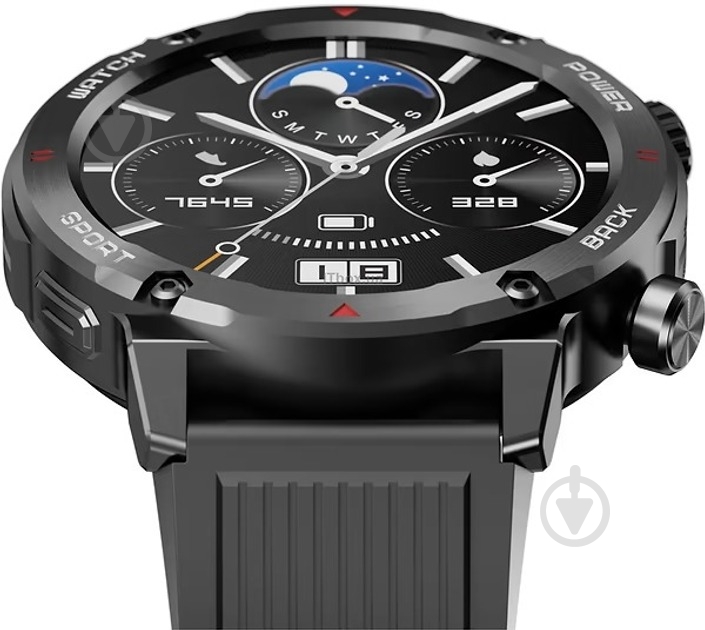 Смарт-часы iMiki D2 Silicone Strap black (imiki D2 Black Silicone Strap) - фото 3