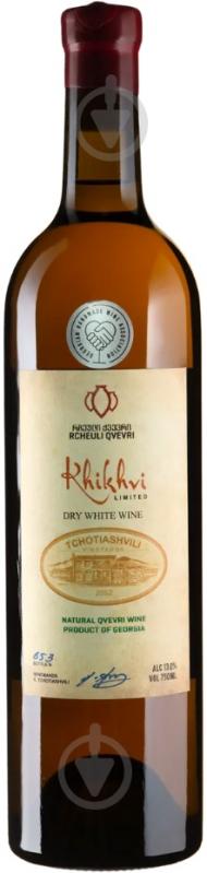Вино Tchotiashvili Khikhvi Rcheuli Qvevri біле сухе 0,75 л - фото 1 Вино Tchotiashvili Khikhvi Rcheuli Qvevri біле сухе 0,75 л - фото 1