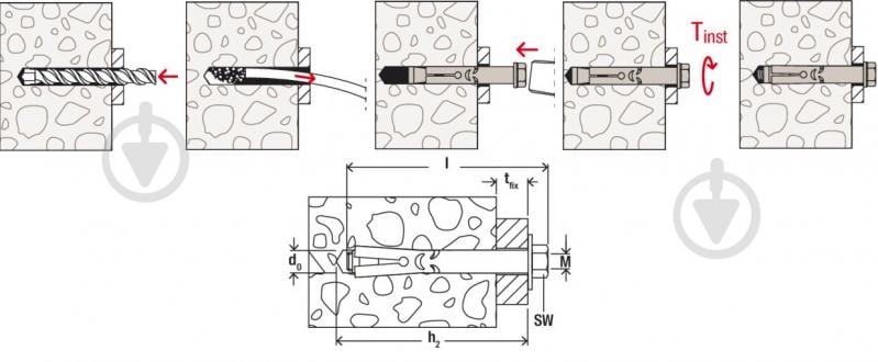 Анкер втулочный fischer FSA 10x60/10 S 10x65 мм 68523 - фото 5 Анкер втулочный fischer FSA 10x60/10 S 10x65 мм 68523 - фото 5