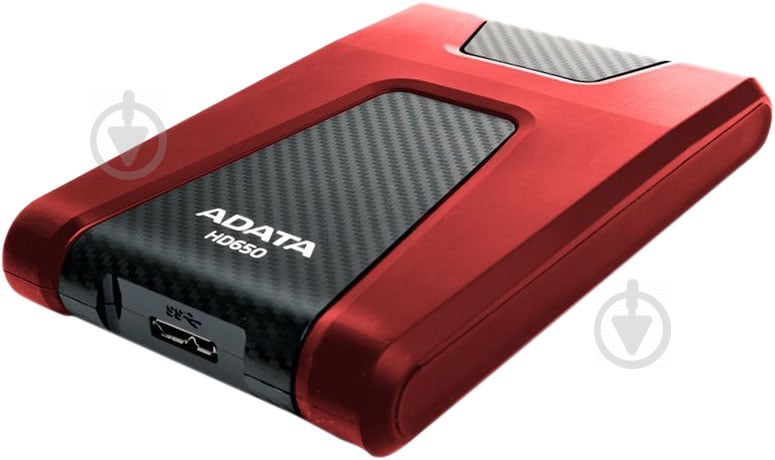 Внешний жесткий диск ADATA HD650 Durable 1 ТБ 2,5" USB 3.0 (AHD650-1TU3-CRD) red - фото 3