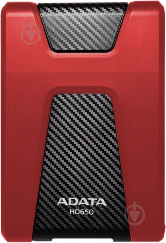 Внешний жесткий диск ADATA HD650 Durable 1 ТБ 2,5" USB 3.0 (AHD650-1TU3-CRD) red - фото 1