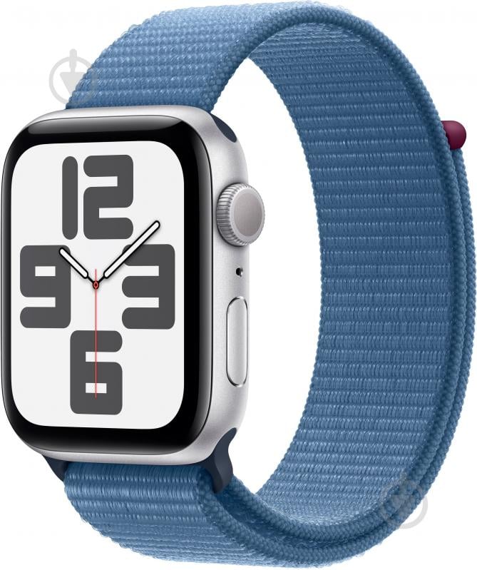 Смарт-годинник Apple Watch SE 2023 GPS 44mm Silver Aluminium Case with Winter Blue Sport Loop (MREF3QP/A) - фото 1