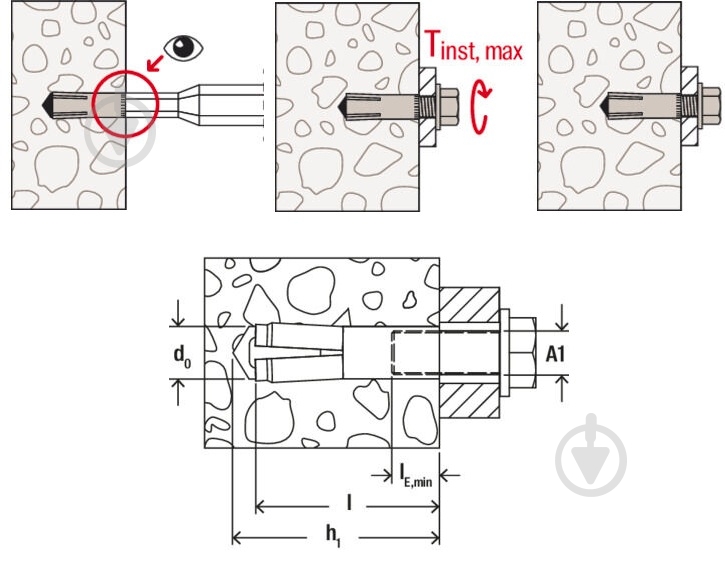 Анкер забивной fischer M16х65 N 20x65 мм 90163 - фото 6