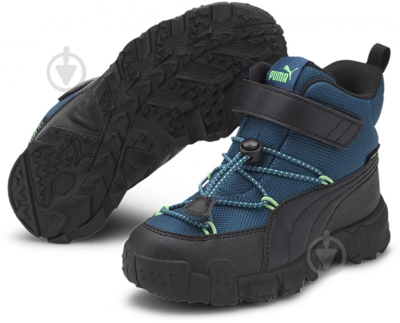 Кроссовки демисезонные Puma MAKA PURETEX V PS DIGI 19291204 р.28,5 синие - фото 4