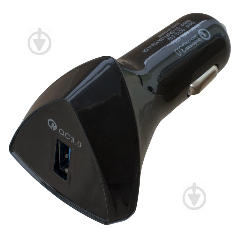 Автомобільний зарядний пристрій Patron Quick charge 3.0 1 x USB black PN-QC3-CAR-B - фото 1