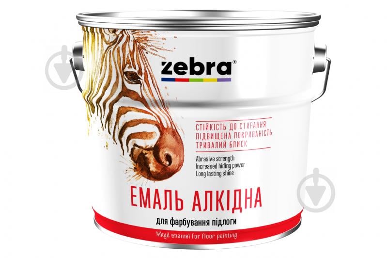 Емаль алкідна ZEBRA серія Акварель 888 для підлоги ПФ-266 темно-коричневий глянець 0,25 кг - фото 1