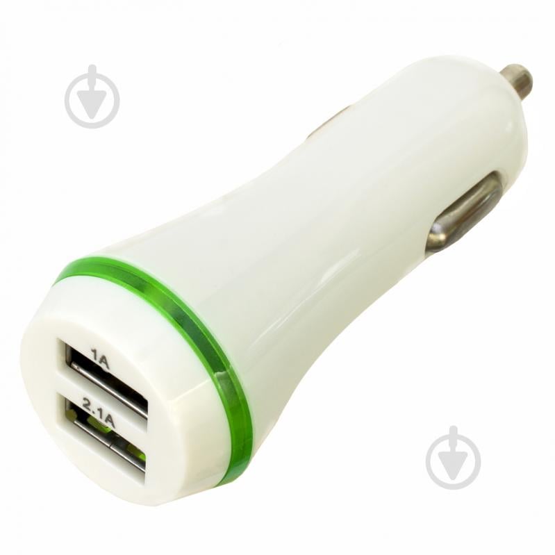 Автомобільний зарядний пристрій Patron 2 x USB 2.0 2A/1A White PN-2USB-CAR-WH - фото 1 Автомобільний зарядний пристрій Patron 2 x USB 2.0 2A/1A White PN-2USB-CAR-WH - фото 1