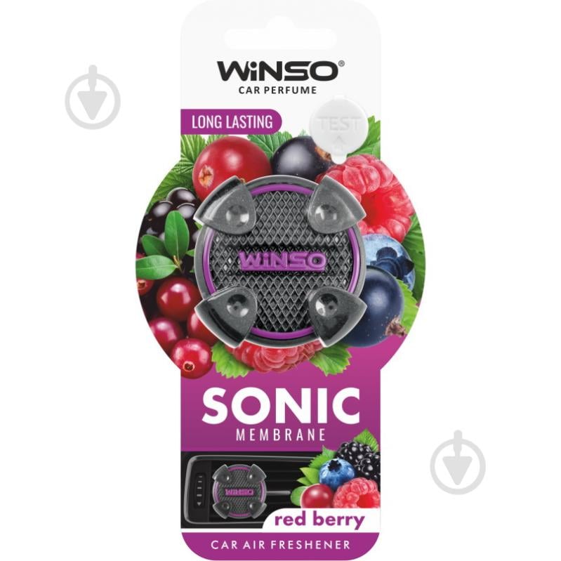 Ароматизатор на дефлектор WINSO Sonic - Red Berry 531030 - фото 1