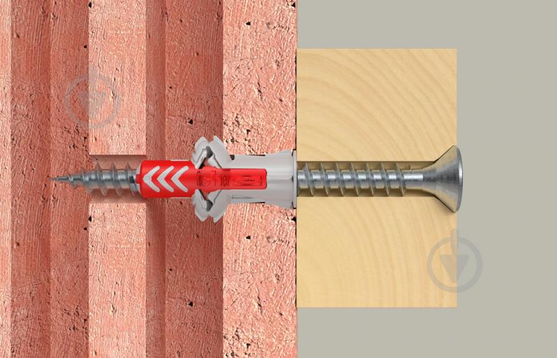 Дюбель універсальний з шурупом DUOPOWER S K NV fischer 6x30 мм 12 шт. (534997) - фото 4 Дюбель універсальний з шурупом DUOPOWER S K NV fischer 6x30 мм 12 шт. (534997) - фото 4