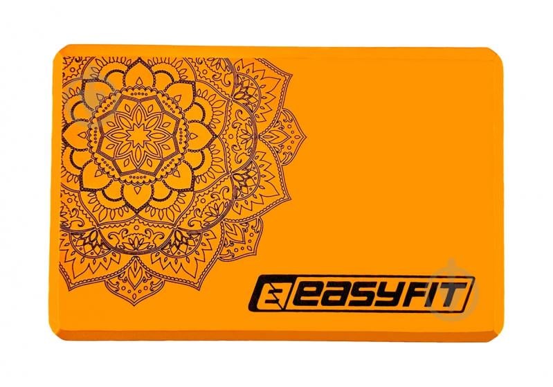 Блок для йоги EasyFit EVA EF-1819 оранжевый - фото 2