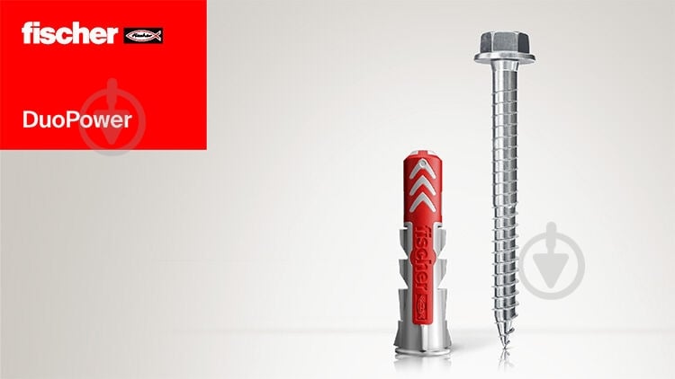 Дюбель універсальний з шурупом DUOPOWER S K NV fischer 6x50 мм 4 шт. (537660) - фото 6