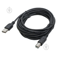 Дата-кабель Patron USB 2.0 AM/BM 4,5 м чорний (CAB-PN-AMBM-45) - фото 1