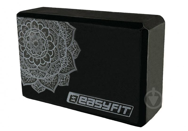Блок для йоги EasyFit Mandala EF-1819 черный - фото 1 Блок для йоги EasyFit Mandala EF-1819 черный - фото 1