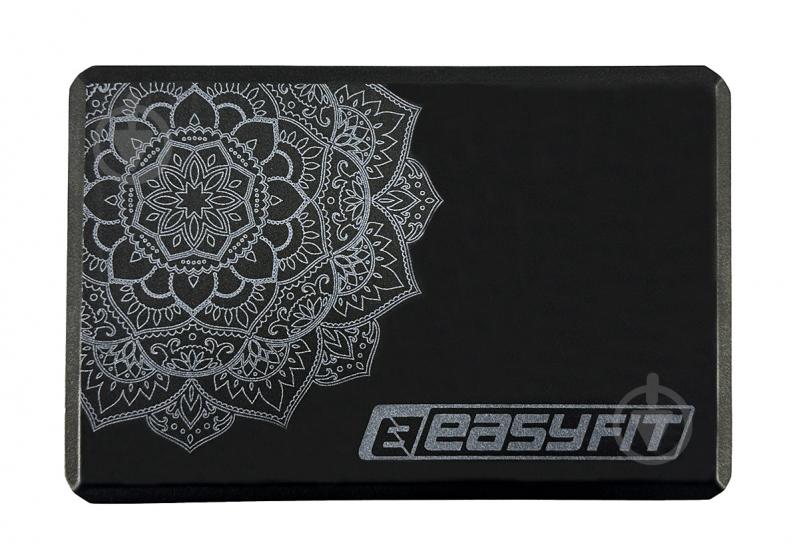 Блок для йоги EasyFit Mandala EF-1819 черный - фото 2 Блок для йоги EasyFit Mandala EF-1819 черный - фото 2