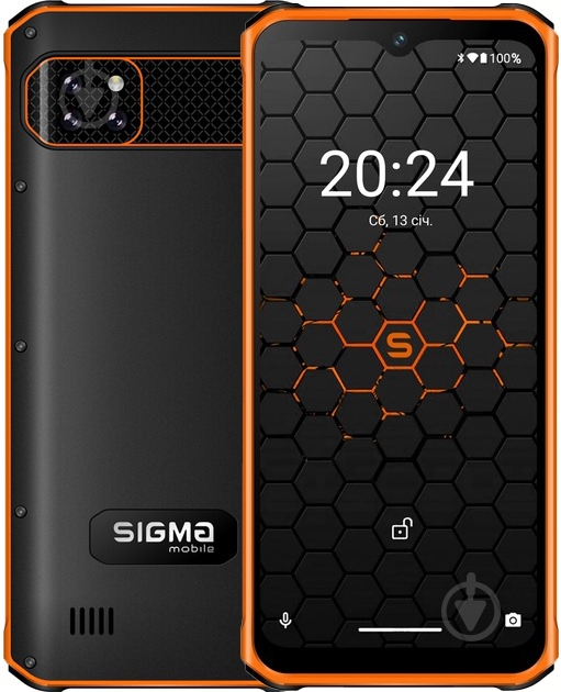 Смартфон Sigma mobile X-treme PQ56 Dual Sim 6/128GB black/orange (X-treme PQ56 Black/Orange) - фото 1