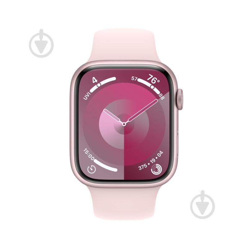 Смарт-годинник Apple Watch Series 9 GPS 45mm Pink Aluminium Case with Pink Sport Band - S/M (MR9G3QP/A) - фото 2