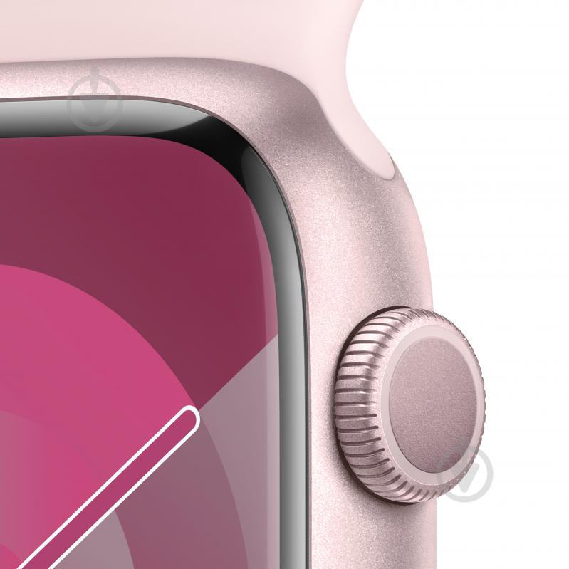 Смарт-годинник Apple Watch Series 9 GPS 45mm Pink Aluminium Case with Pink Sport Band - S/M (MR9G3QP/A) - фото 3