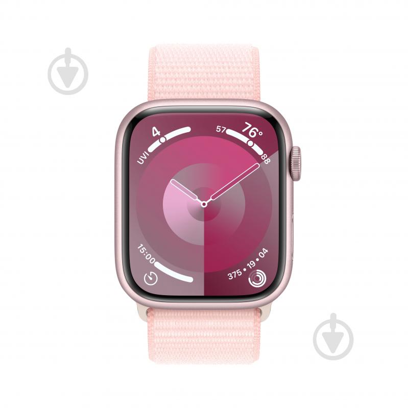 Смарт-часы Apple Watch Series 9 GPS 45mm Pink Aluminium Case with Light Pink Sport Loop (MR9J3QP/A) - фото 2