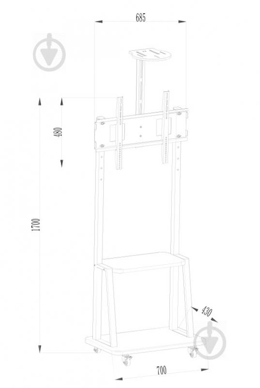 Крепление для телевизора CHARMOUNT CT-FTVS-T5 поворотные 30"-70" черный - фото 6