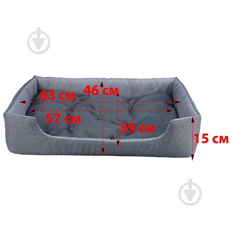 Лежак FX home Rosto 63x46x15 см серый - фото 10