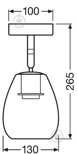 Светильник подвесной Ledvance Cone Spot 1x60 Вт E27 серый дымчатый - фото 6